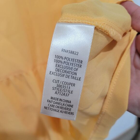 Max Studio Yellow🌻 tunic top Size Small - Picture 7 of 10